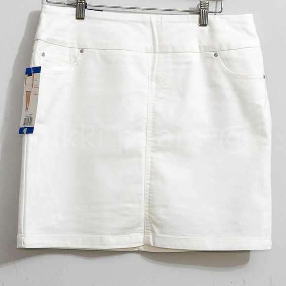 SC& CO Skirts Sc Co Ladies Denim Skort In White Poshmark